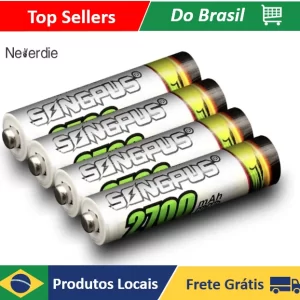 4 Batteries Rechargeable AAA 2700 In The Blister Ideal For Varios Rechargeable Device