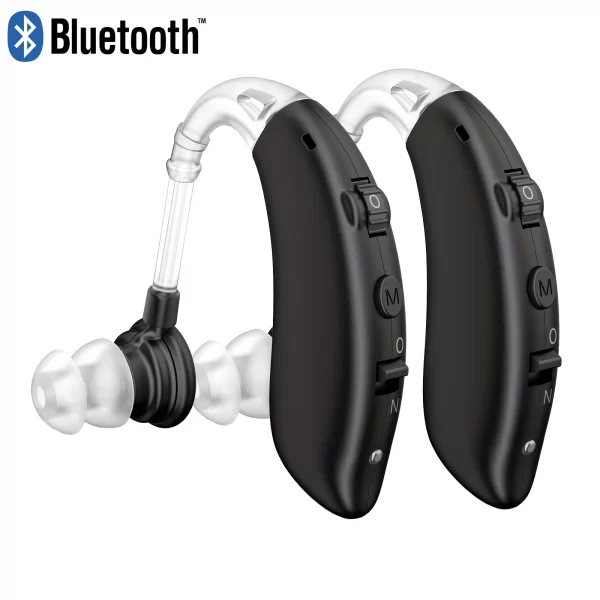 Rechargeable Digital Hearing Aid Adjustable Tone Best Sound Amplifier Portable Deaf Elderly BTE Hearing Aid - Imagem 19