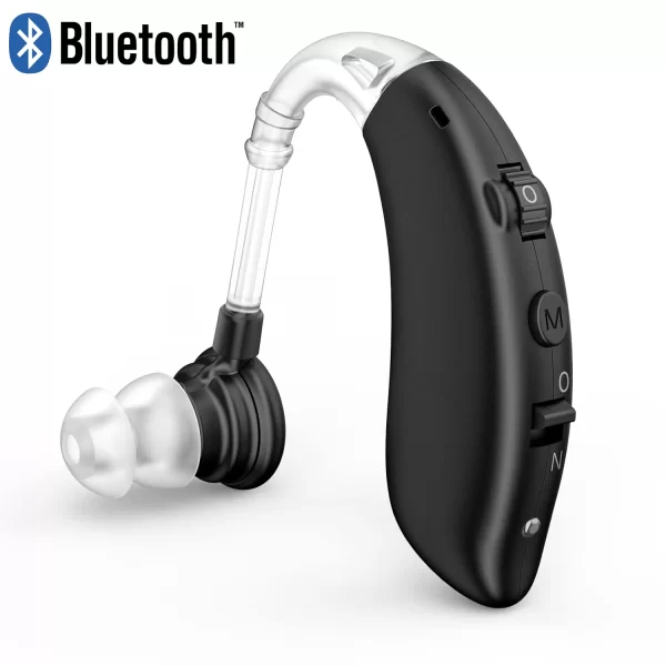 Rechargeable Digital Hearing Aid Adjustable Tone Best Sound Amplifier Portable Deaf Elderly BTE Hearing Aid - Imagem 18