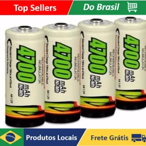 4 AA Rechargeable 4700mAh Battery-Neverdie Store