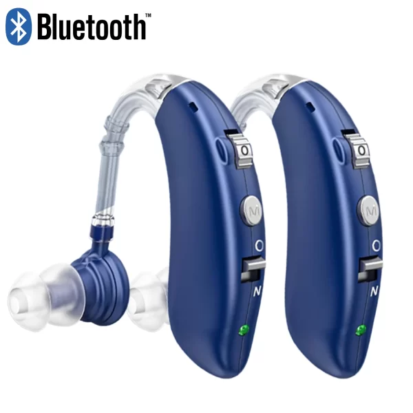Rechargeable Digital Hearing Aid Adjustable Tone Best Sound Amplifier Portable Deaf Elderly BTE Hearing Aid - Imagem 17
