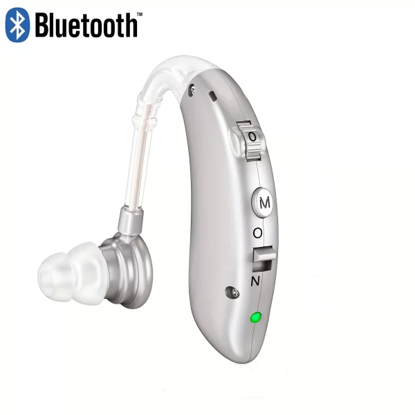 Rechargeable Digital Hearing Aid Adjustable Tone Best Sound Amplifier Portable Deaf Elderly BTE Hearing Aid - Imagem 12