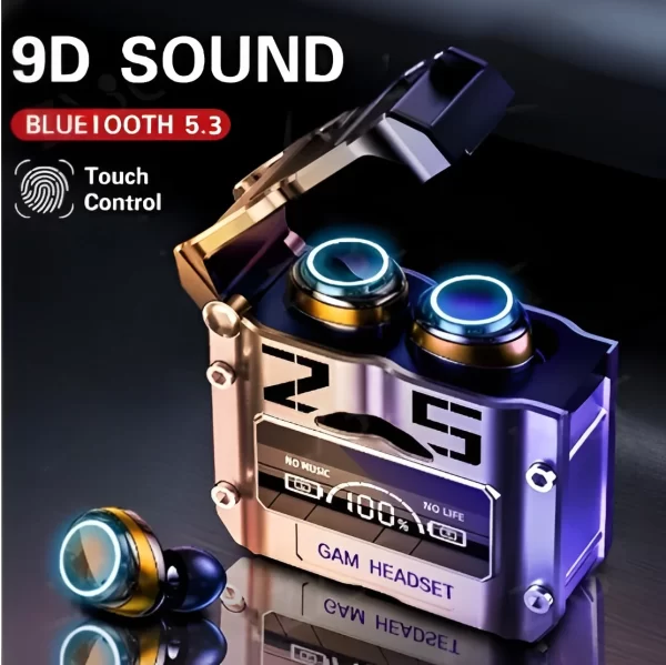 M25 TWS Wireless Bluetooth Headset with Stereo Noise Reduction Touch Control for Games Microphone-Neverdie Store - Imagem 2