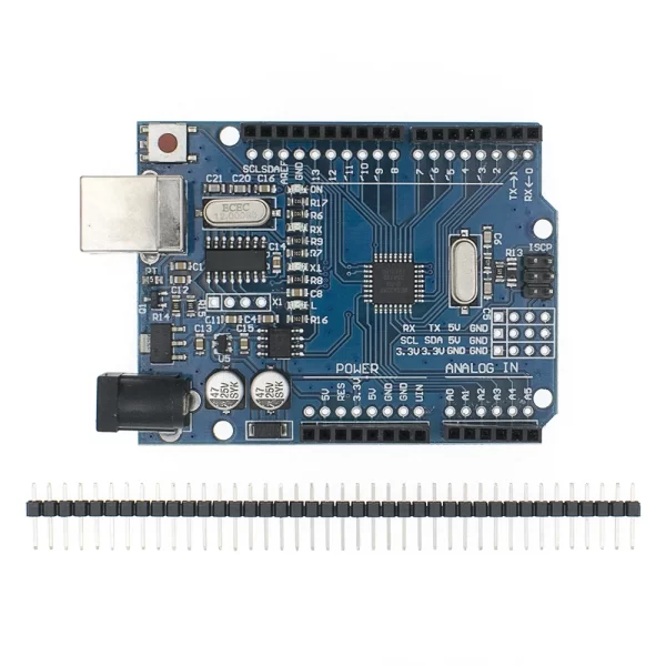 Development board  for UNO R3 CH340G+MEGA328P SMD Chip 16Mhz For Arduino UNO R3 USB CABLE ATEGA328P One set - Imagem 2