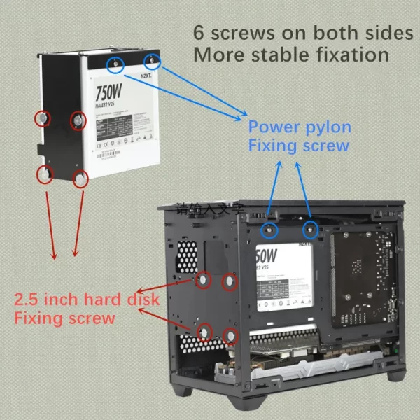 NR200 atx to sfx bracket nr200 atx to sfx power metal bracket Cool extreme bracket for Support hard disk, power supply - Imagem 4