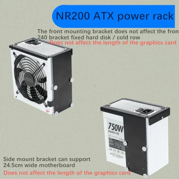 NR200 atx to sfx bracket nr200 atx to sfx power metal bracket Cool extreme bracket for Support hard disk, power supply - Imagem 3
