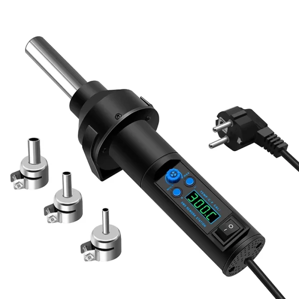 LCD Adjustable Electronic Heat Hot Air Gun Solder Station Desoldering Hair Dryer For Soldering IC SMD BGA 8018LCD 858D 8032 - Imagem 2