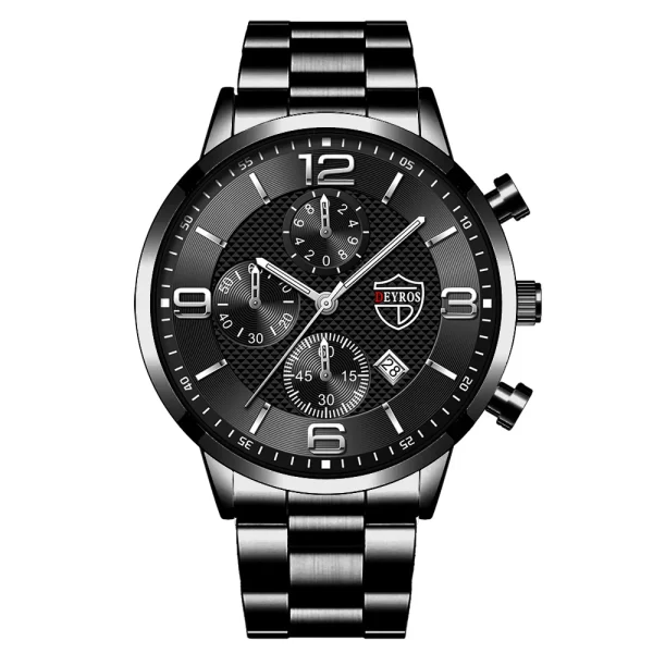 reloj hombre Luxury Business Men Watchs Stainless Steel Quartz WristWatch Male Leather Calendar Luminous Clock relogio masculino - Imagem 11
