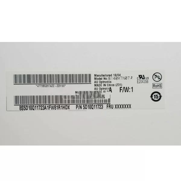 B140XTN07.2 B140XTN07.3 B140XTN07 LED LCD Screen Laptop Display Matrix 14.0" HD 1366x768 30 Pins New Replacement - Imagem 2