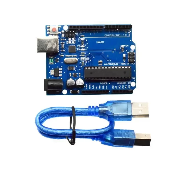 UNO R3 Development Board ATmega328P CH340 CH340G For Arduino UNO R3 With Straight Pin Header with Cable One Set - Imagem 8