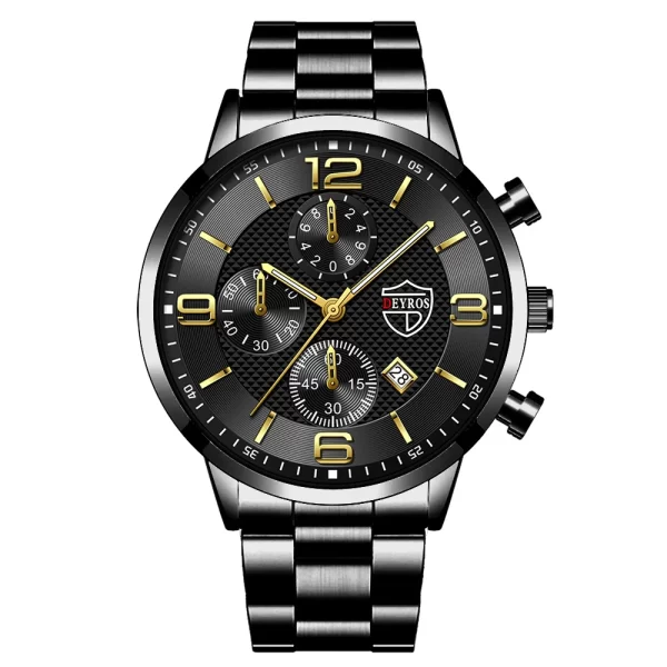 reloj hombre Luxury Business Men Watchs Stainless Steel Quartz WristWatch Male Leather Calendar Luminous Clock relogio masculino - Imagem 10