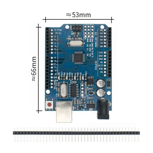 Development board  for UNO R3 CH340G+MEGA328P SMD Chip 16Mhz For Arduino UNO R3 USB CABLE ATEGA328P One set - Imagem 8