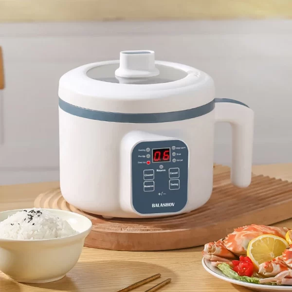 Panela elétrica de arroz de 1,7 L, camada dupla, 220 V, multicooker, antiaderente, inteligente, mecânica, panela de arroz a vapor para casa - Imagem 5