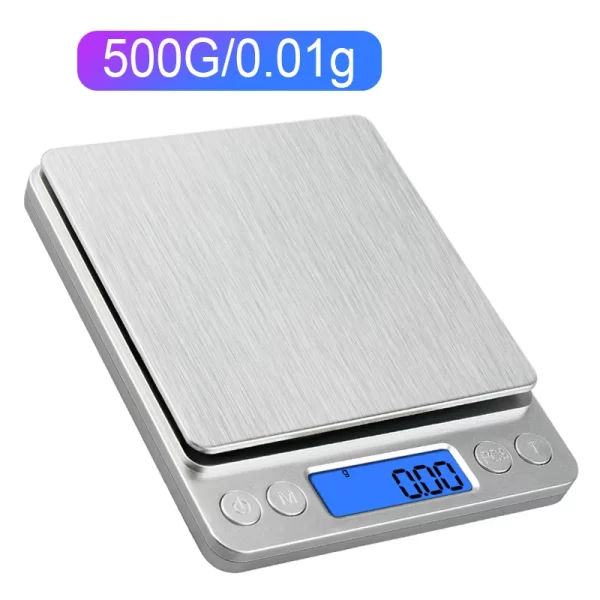 500g/0.01g Jewelry Portable Scale 3kg/0.1g Digital Display Scale Baking Electronic Scale Personal Table Scale Kitchen Food Scale - Imagem 7