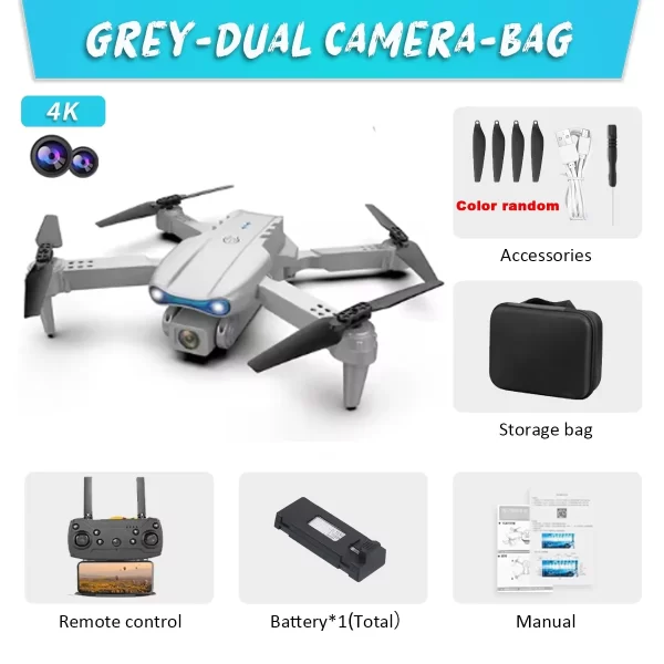 E99 Pro Drone Quadcopter Remote Control Handle Four Axis Aircraft HD 6K Photography UAV Altitude Fixation Helicopter Toys - Imagem 10