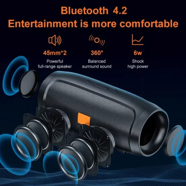 Alto-falante Bluetooth duplo estéreo externo Tfusb reprodução FM transmissão de voz subwoofer portátil 50 alto-falante sem fio - Imagem 3