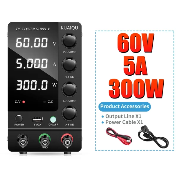 30V 10A DC Fonte de alimentação com display digital ajustável Mini fontes de alimentação de laboratório Regulador de tensão 60V 5A 120V 3A 32V 6A - Imagem 9