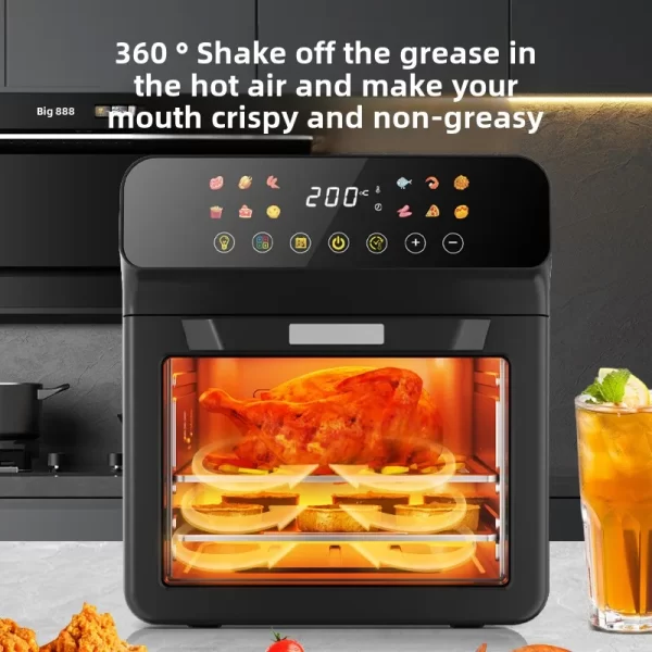 Forno inteligente multifuncional de grande capacidade personalizado, fritadeira de ar quadrada, forno de micro-ondas novo, multifuncional elétrico quadrado - Imagem 5