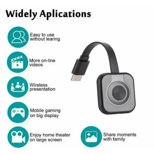 VIKEFON WiFi Receiver Video Transmitter Phone Projector HDMI Mirroring Screen Display Adapter For iOS Android PC TV Receiver - Imagem 4