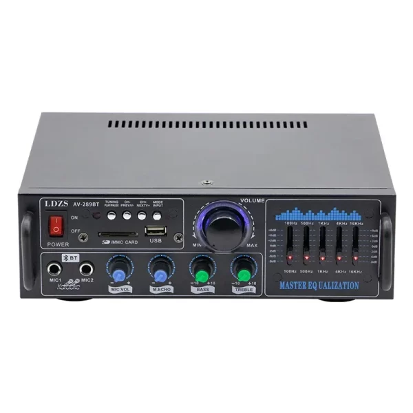 High Power Bluetooth Power Amplifier USB Flash Drive Radio Audio Amplifier Karaoke Power Amplifier Public Address System - Imagem 5
