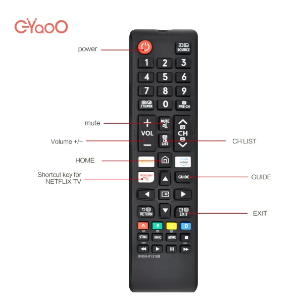 BN59-01315B Replaced Remote Control Compatible with Samsung TV UE43RU7100 UE49RU7100 UE50RU7100 UE55RU7100 UE75RU7100 UE43RU7105 - Imagem 5