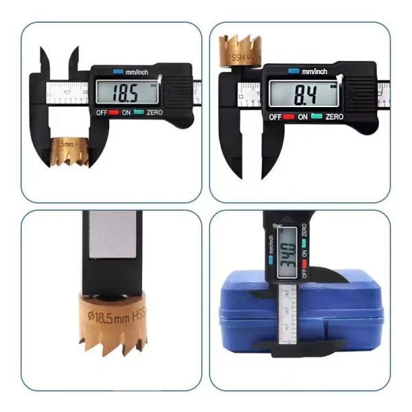 150mm 100mm Electronic Digital Caliper Carbon Fiber Dial Vernier Caliper Gauge Micrometer Measuring Tool Digital Ruler - Imagem 4