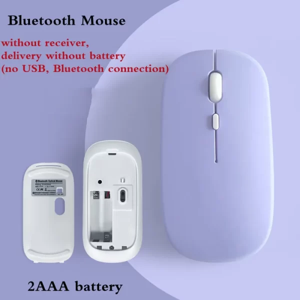 Wireless Mouse RGB Rechargeable Bluetooth Mouse 2.4G Silent Mause Ergonomic Mini Mouse USB Optical Mice For PC laptop Computer - Imagem 13