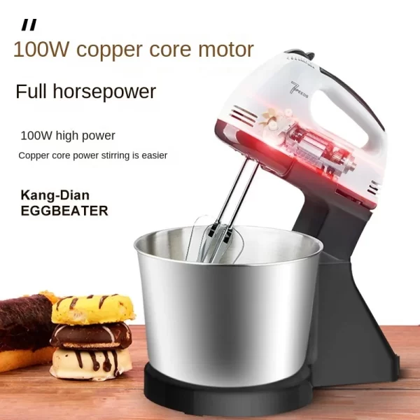 110V/220V Stand Food Mixers Kitchen Electric Food Blender Desktop Egg Whisk Cream Cake Dough Kneader Milk Frother Food Processor - Imagem 3