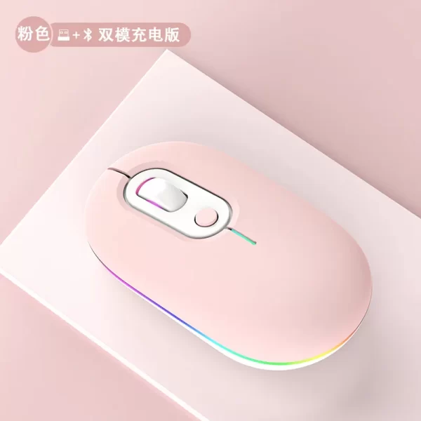 Wireless Mouse RGB Rechargeable Bluetooth Mouse 2.4G Silent Mause Ergonomic Mini Mouse USB Optical Mice For PC laptop Computer - Imagem 18
