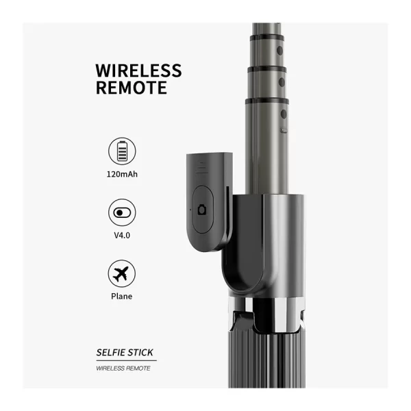 Handheld Gimbal Stabilizer for Smartphone 1-Axis with Selfie Stick Tripod Stand Wireless Bluetooth Remote for iPhone Android - Imagem 5