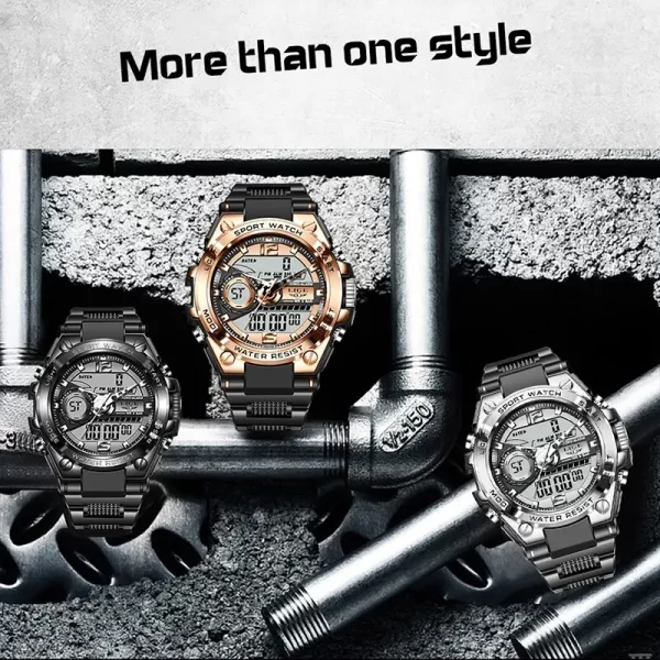 LIGE Men Military Watch Digital 50m Waterproof Wristwatch LED Quartz Clock Sport Watch Male Big Watches Men Relogios Masculino - Imagem 6