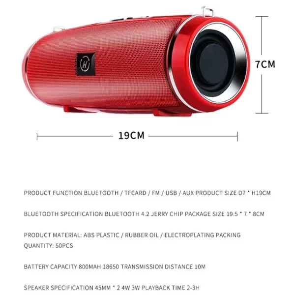 Caixa De Som - Portable Wireless Speaker Bluetooth 200W High Power Outdoor Audio 3D Stereo Surround TWS FM Voice RHDE Promotion - Imagem 6