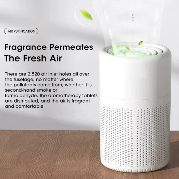Air Purifier H13 True HEPA Filter 2-in-1 Deodorizing Air Cleaner for Home Allergies and Pets Hair,Smokers in Bedroom - Imagem 4
