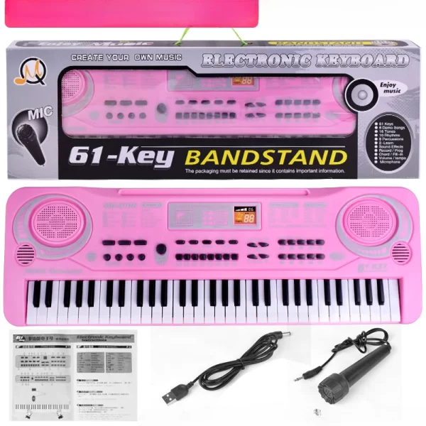 37/61 Keys Children Electronic Keyboard Piano with Microphone Beginner Musical Instrument Organ Educational Toys Gift for Kids - Imagem 10