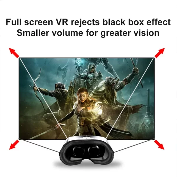 VR Virtual Reality 3D Smart Glasses Stereo Helmet Headset With Remote Controller For IOS Android Smartphones Virtual World 7" - Imagem 2