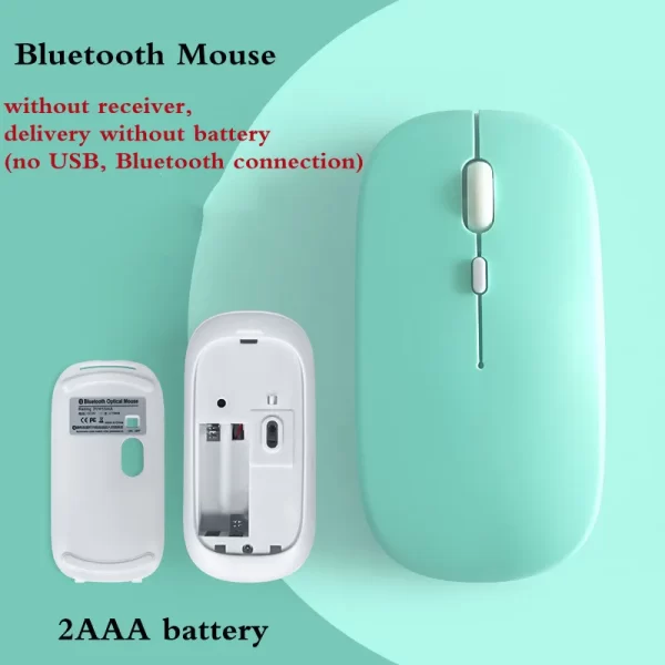 Wireless Mouse RGB Rechargeable Bluetooth Mouse 2.4G Silent Mause Ergonomic Mini Mouse USB Optical Mice For PC laptop Computer - Imagem 8
