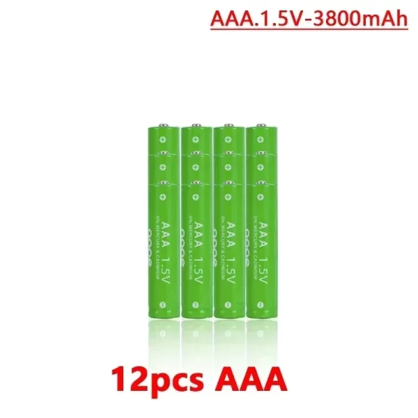 1.5V Rechargeable AA  AAA 4.8-3.8Ah Battery For Torch Toys Clock MP3 Player Replace Ni-Mh Battery Delivery within 15-25 days - Imagem 15