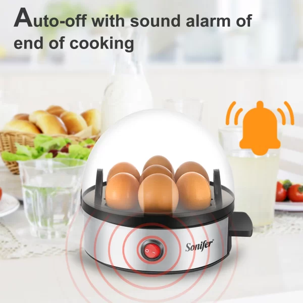 Convenient Egg CookerElectric Egg Cooker 7pcs Egg SteamerEgg CookerKitchen Cooking ToolsEgg CookerAuto-Off Function 350W Sonifer - Imagem 5