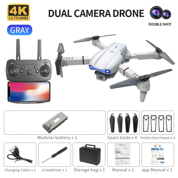 QJ E99 K3 Pro HD 4k Drone Dual Camera High Hold Mode Foldable Mini WIFI Aerial Photography RC Quadcopter Toys Helicopter Dron - Imagem 11