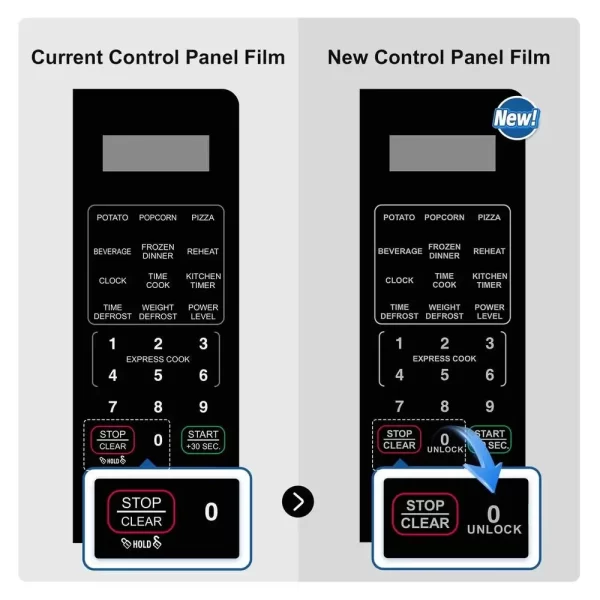 Compact 0.7 Cu ft 700W Black Countertop Microwave Oven LED Display Timer Clock Defrost Child-Safe Lockout Push-Button Door 10 - Imagem 4