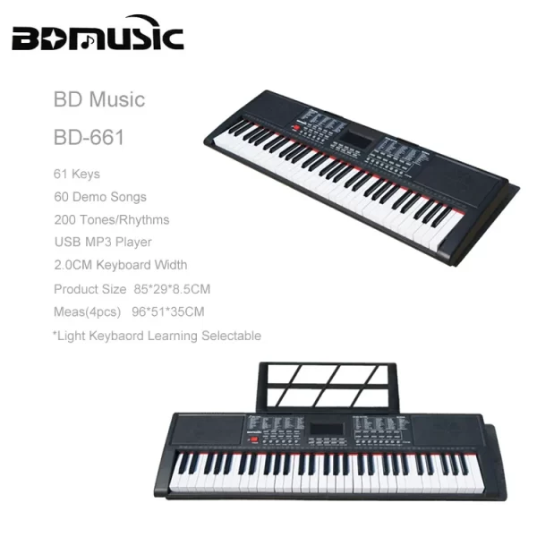 High Quality 61 Keys Portable Electronic Keyboard  with MP3 Functional Tecladosfor Children and Adults - Imagem 6