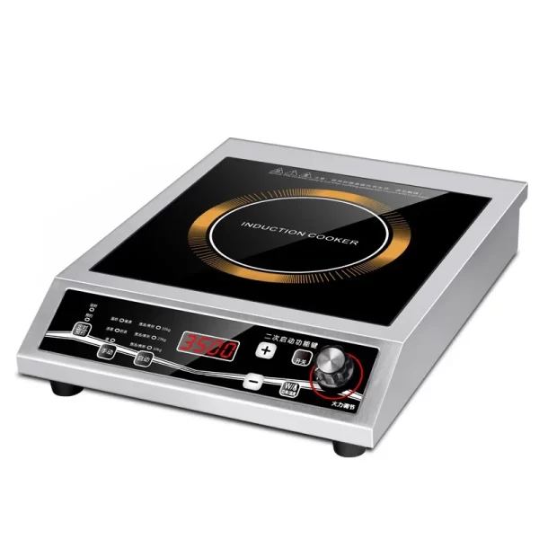 3500W Induction Cooker Commercial high-power single-head Electromagnetic Stove button control maximum load-bearing 50KG 220V - Imagem 2