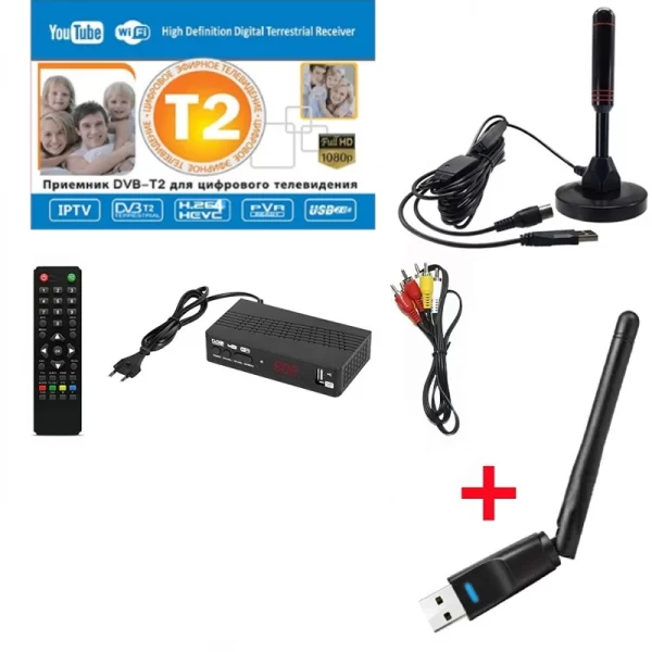 HD 1080p Tv Tuner Dvb T2 VGA Dvb-T2 For Monitor Adapter USB2.0 Tuner Receiver Satellite Decoder Dvbt2 Mutiple Language Manual - Imagem 8