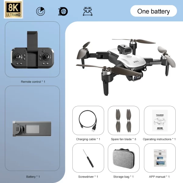 New S2S Mini Drone Profesional 8K HD Camera Fly 25Min Obstacle Avoidance Brushless Foldable Quadcopter Optical Flow RC Dron - Imagem 7