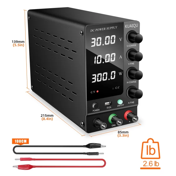30V 10A DC Fonte de alimentação com display digital ajustável Mini fontes de alimentação de laboratório Regulador de tensão 60V 5A 120V 3A 32V 6A - Imagem 3