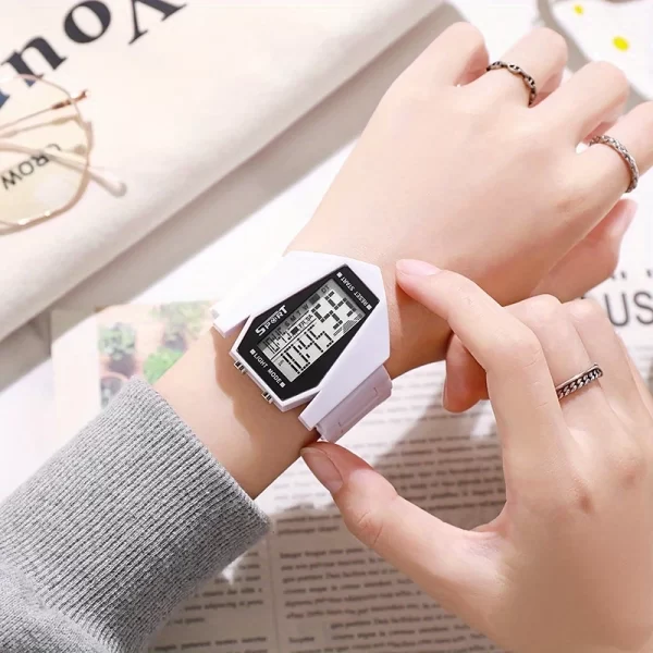 Multi-function aircraft watch junior high school students junior high school boys and girls sports electronic watch - Imagem 7
