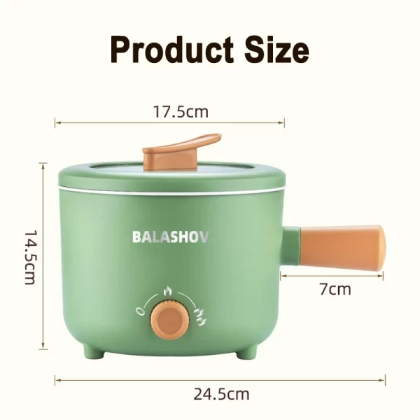 Electric Cooker Kitchen Appliance Double Layer Home for Hot Pot Cooking Soup Heater Multifunction Cooker Mini Non-stick Pan Pots - Imagem 6