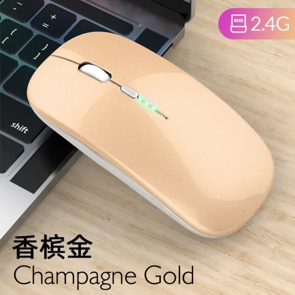 Wireless Mouse RGB Rechargeable Bluetooth Mouse 2.4G Silent Mause Ergonomic Mini Mouse USB Optical Mice For PC laptop Computer - Imagem 22