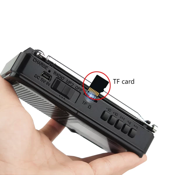 XHDATA D-328 Versatile AM/FM/SW DSP Portable Radio Receiver with MP3 Player TF Card USB, and Bluetooth Connectivity - Imagem 4