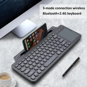 Wireless 2.4G Bluetooth Keyboard Intelligent Touchpad Keyboard Card Slot Numeric Gamer Keypad for Android IOS Windows Laptop PC